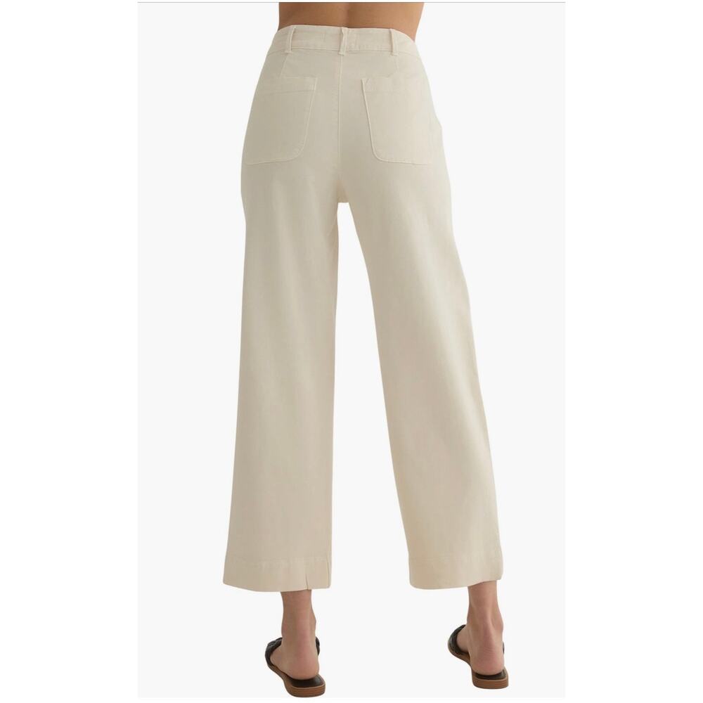 bella dahl Saige Wide Leg Crop-Capri Khaki Pants Size 28 - Picture 2 of 11